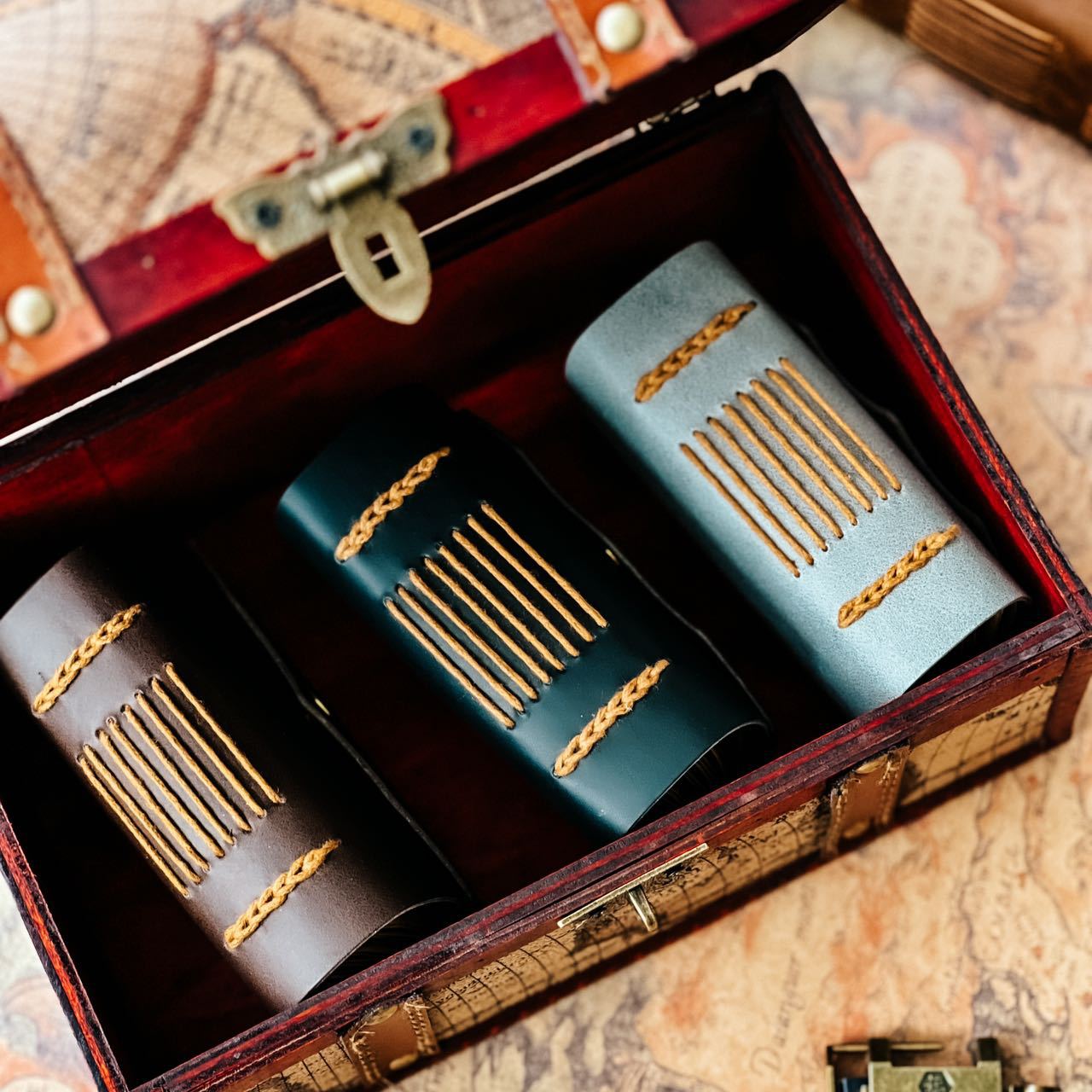 Handmade Cowhide Pocket Notebook – Retro Diary & Gift Journal, 3 Options - ViktaShop