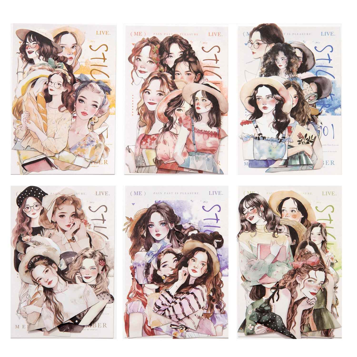 Beautiful Series Laser Sticker Bag - Confession & More - 10 pcs