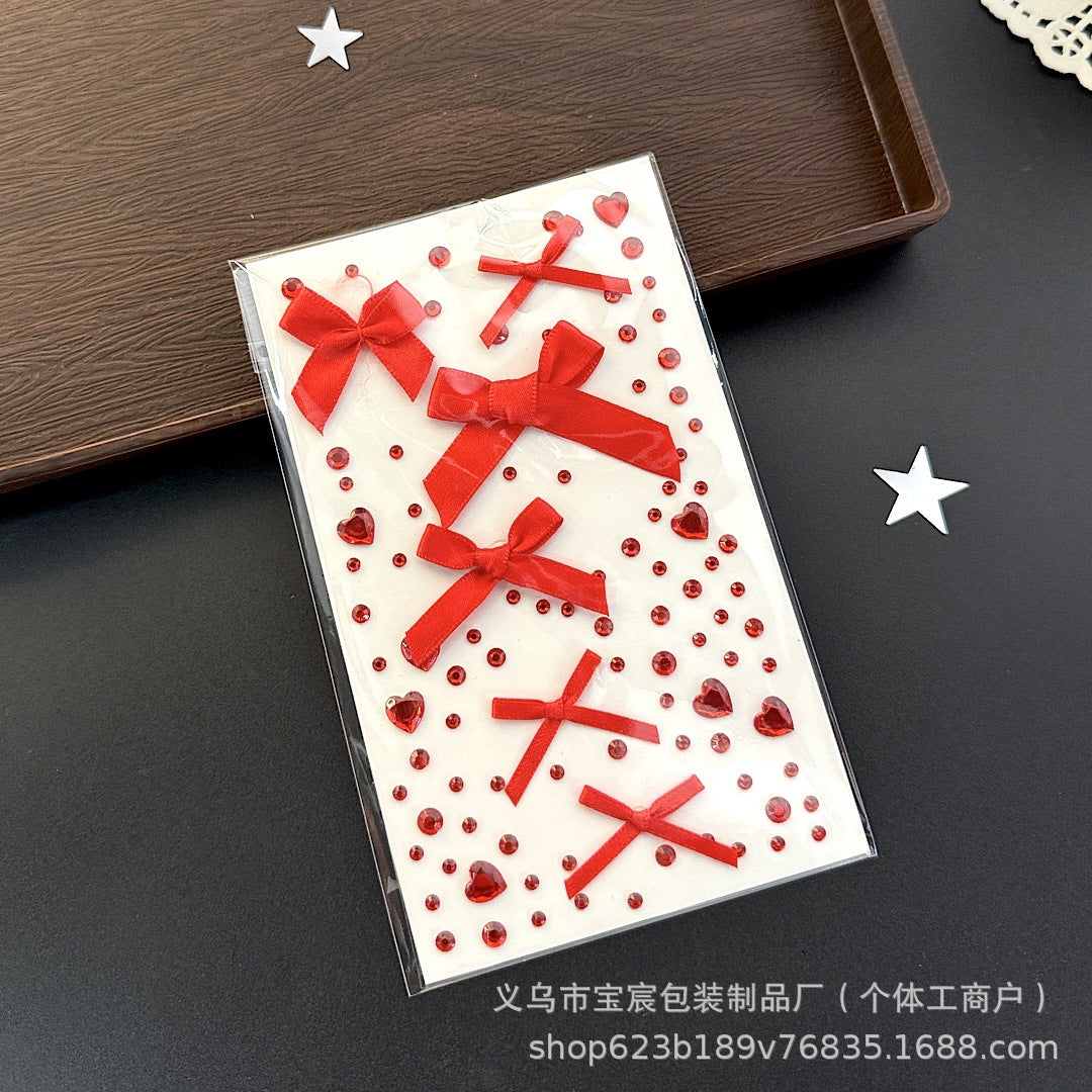 Love Star Rhinestone Stickers – 3D Heart & Bow, Girl Face Decoration - ViktaShop