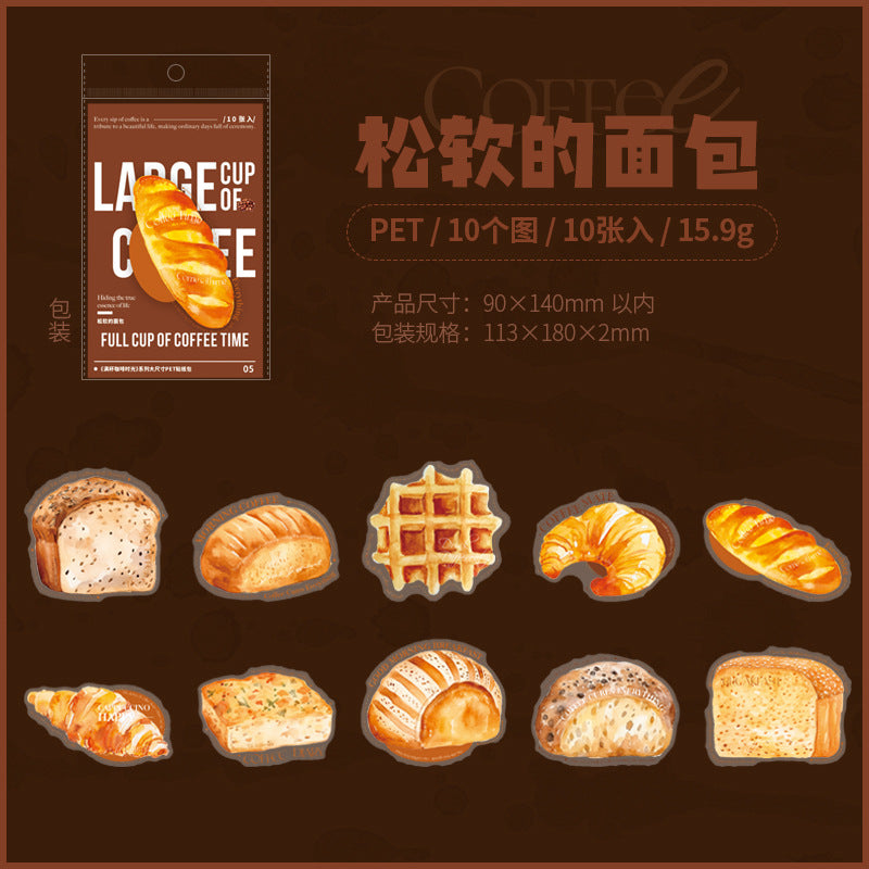 Full Cup Coffee Large Size PET Sticker - ViktaShop