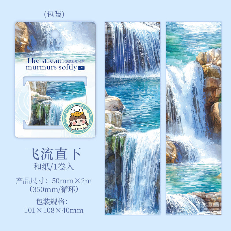 Paper Tape – Stream Humming Series, Landscaping Theme, 6 Options - ViktaShop