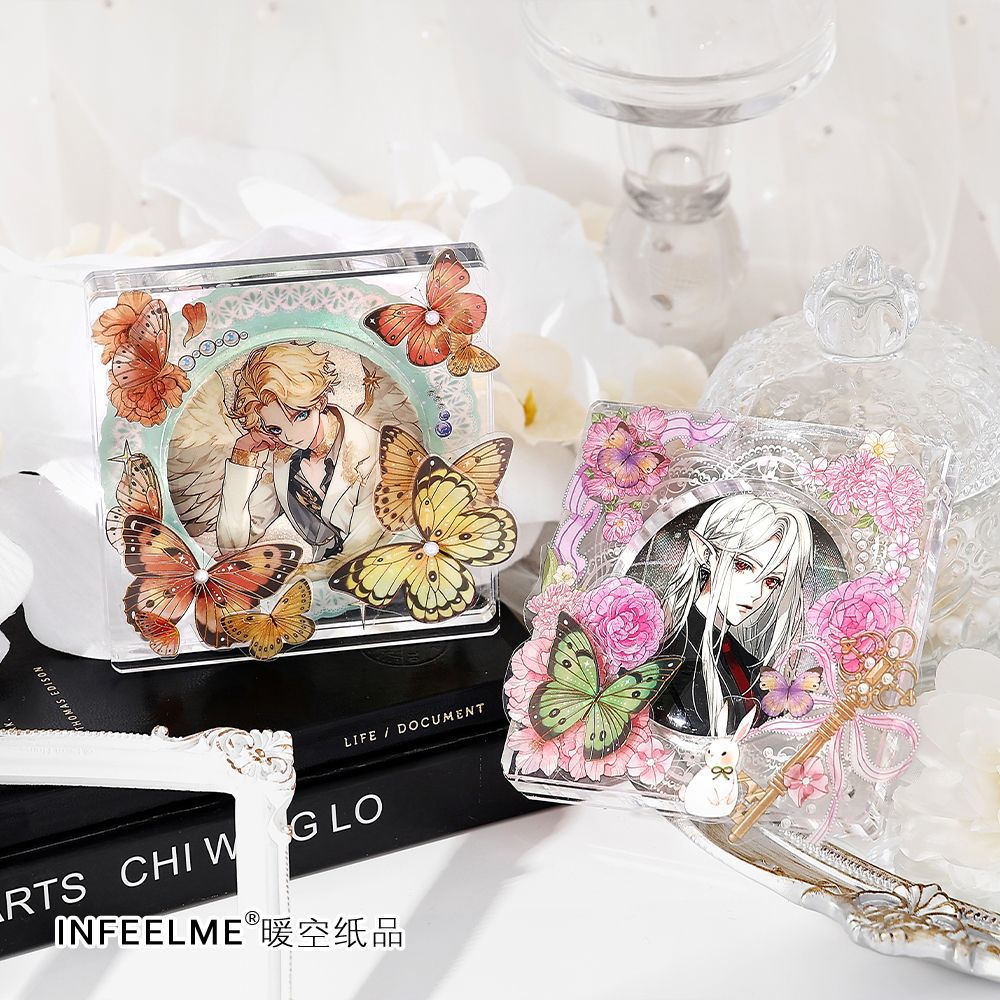 Lace Small Card Series – PET Sticker Bag, 10 Pcs - ViktaShop