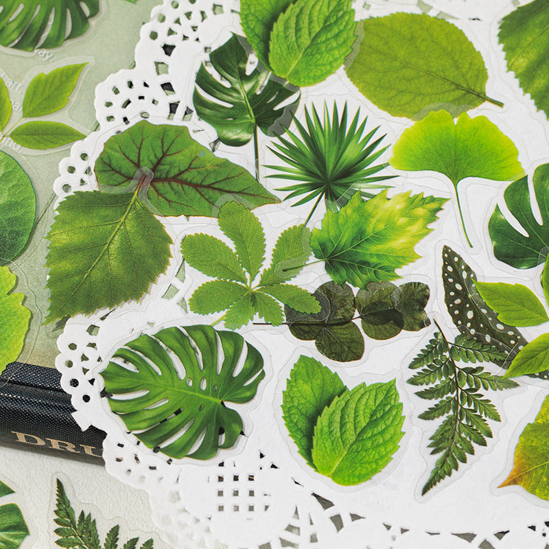 Leaf Theme Simulation Sticker – DIY Hand Account, 4 Options - ViktaShop