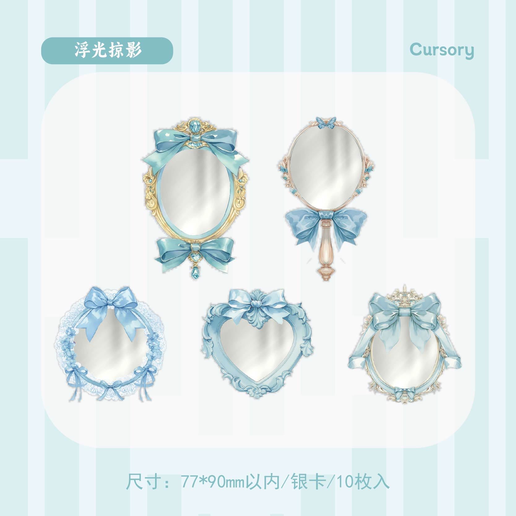 Glazed Mirror Series Notes - Alice's Mirror & More - 6 pcs - ViktaShop