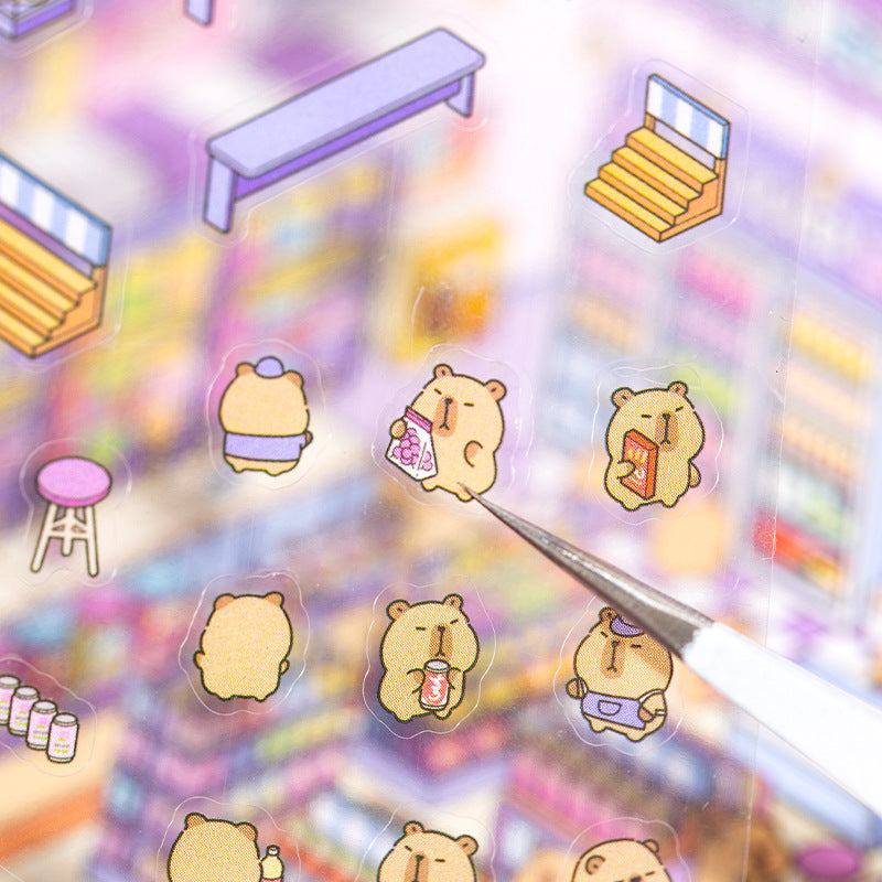 Miniature Pet Landscape Sticker Book - 18 Pages - ViktaShop