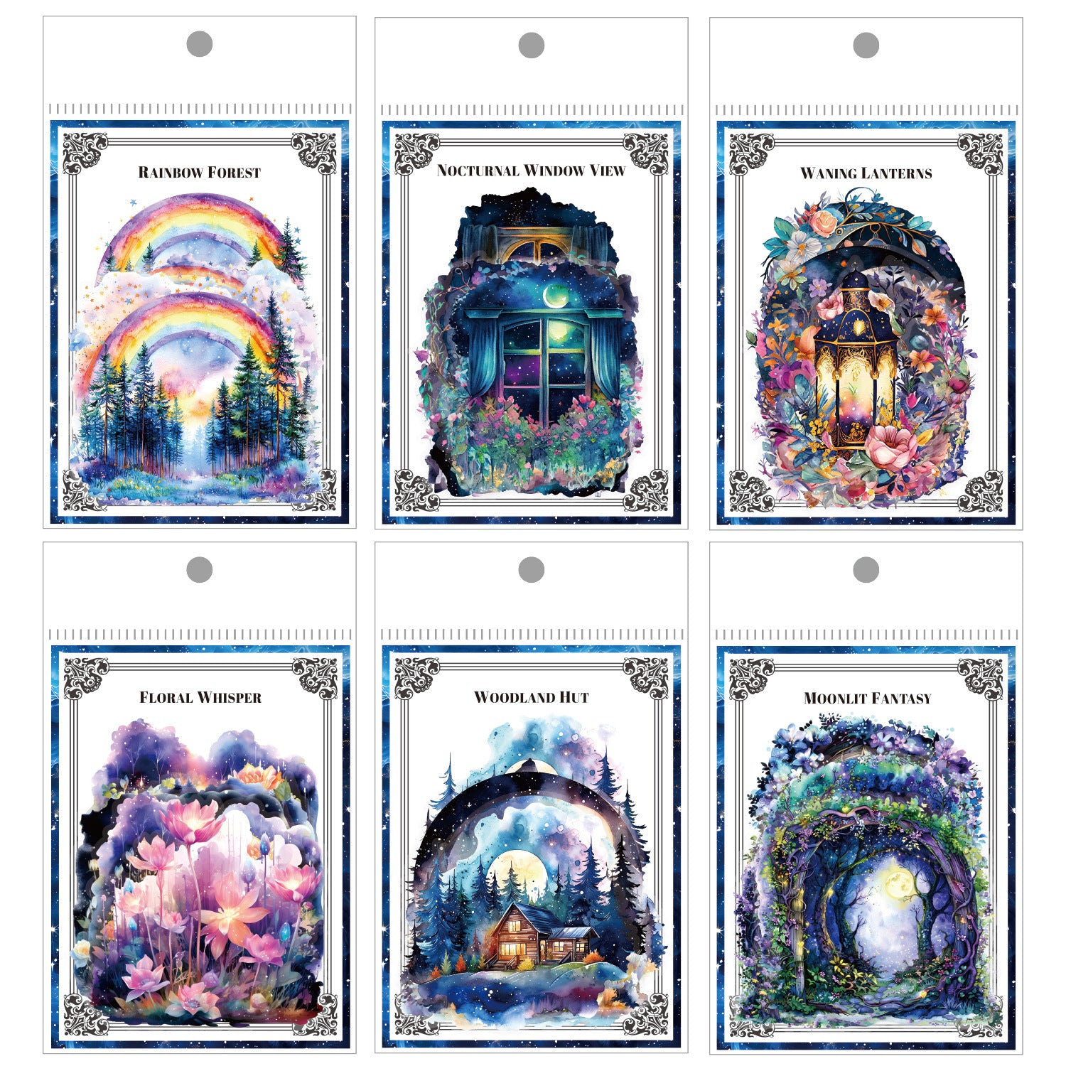 Fantasy Wonderland PET Stickers, 6 Options - ViktaShop