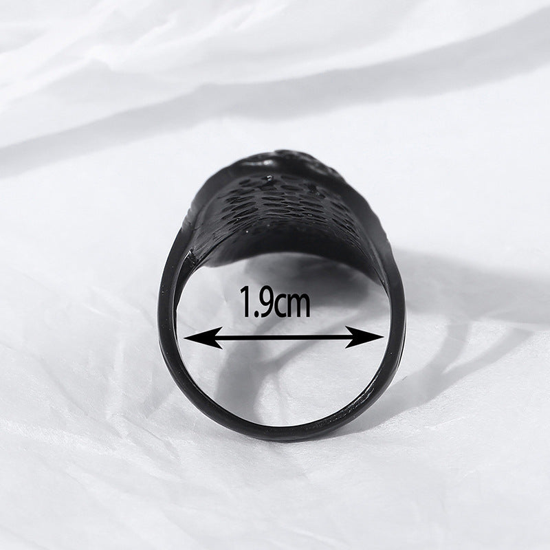 Übertriebener Diablo Gothic Street Hippie Minimalistischer Hohlring