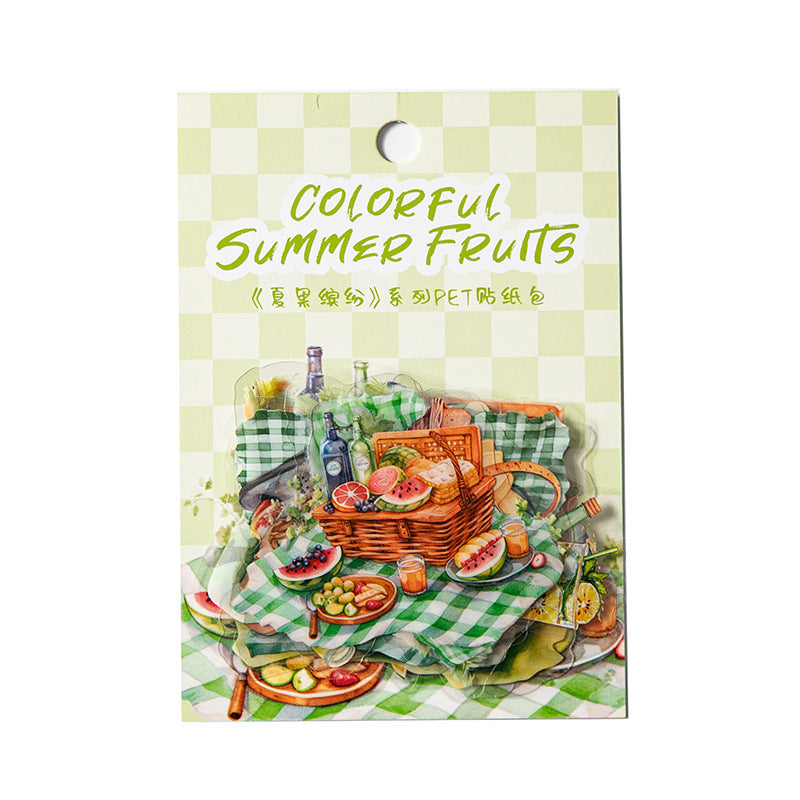 Summer Fruit Series, Colorful Cartoon PET Sticker Pack, 4 Options - ViktaShop