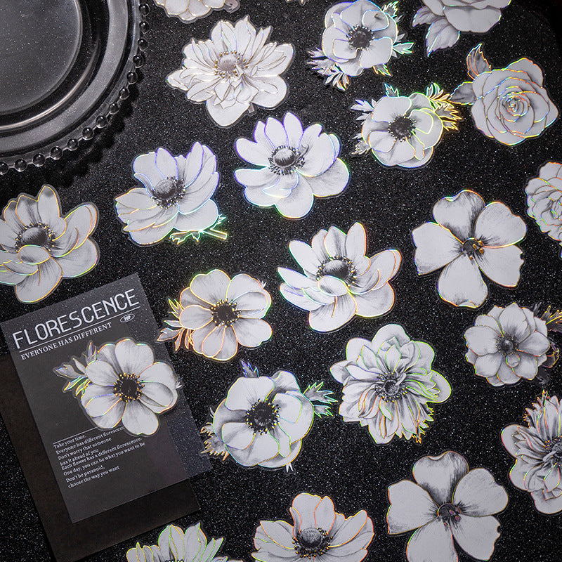 PET Stickers – Night Flowers Series, 6 Options - ViktaShop