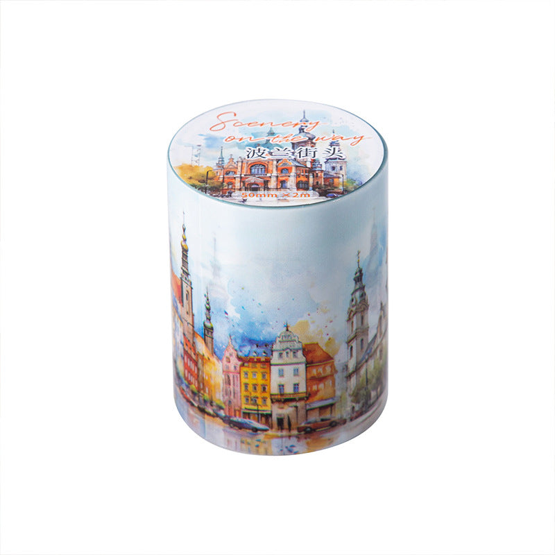 Scenery Series, City Travel Landscaping Washi Tape, 2m - ViktaShop