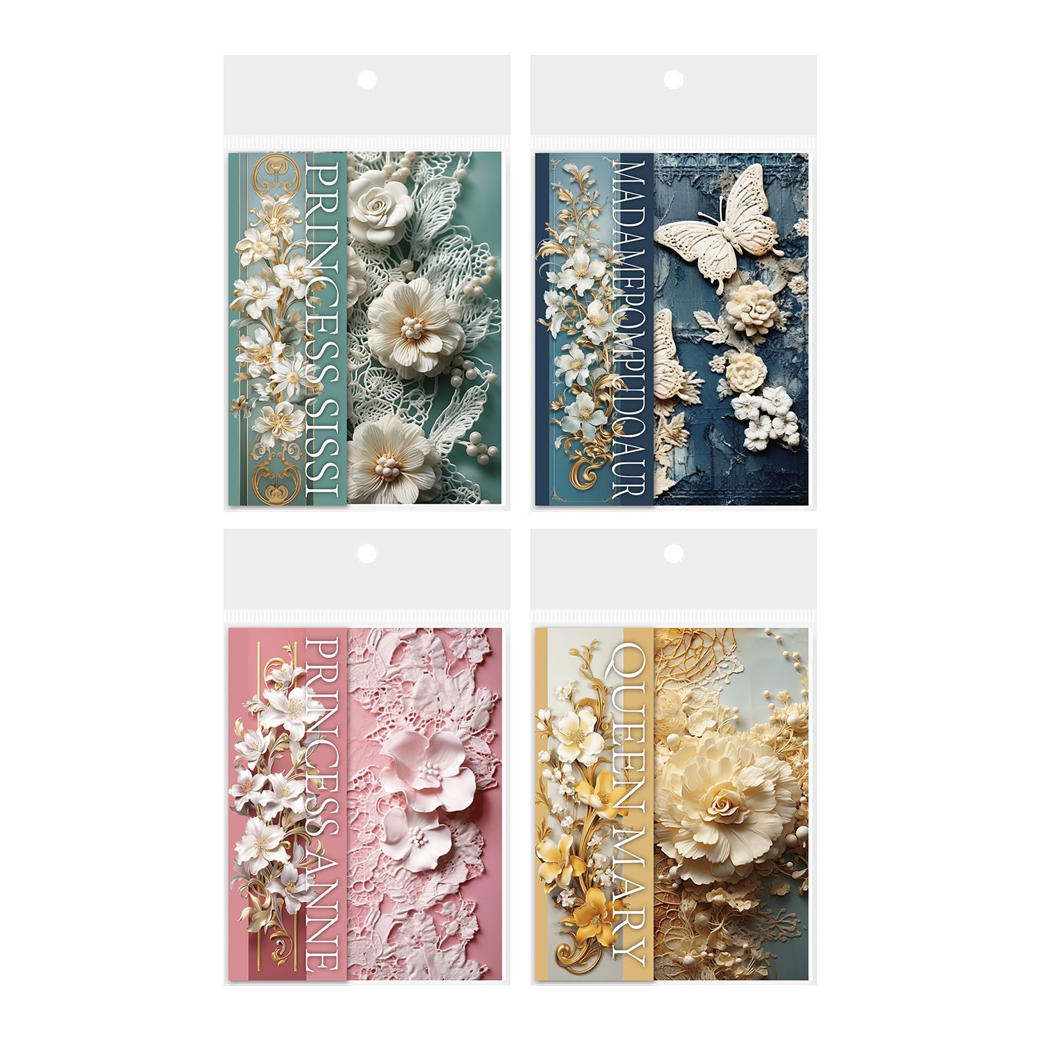 Versailles Princess Series – Ancient Forest Material Paper, 30 Pcs - ViktaShop