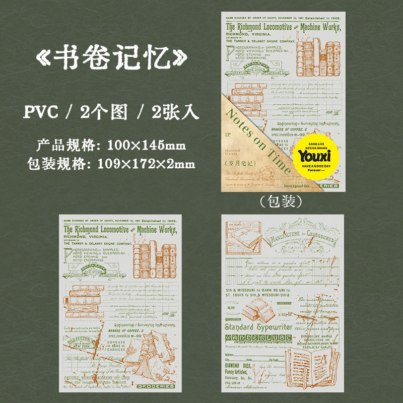 Transfer Sticker Notes Manuscript Landscape, 6 Options - ViktaShop