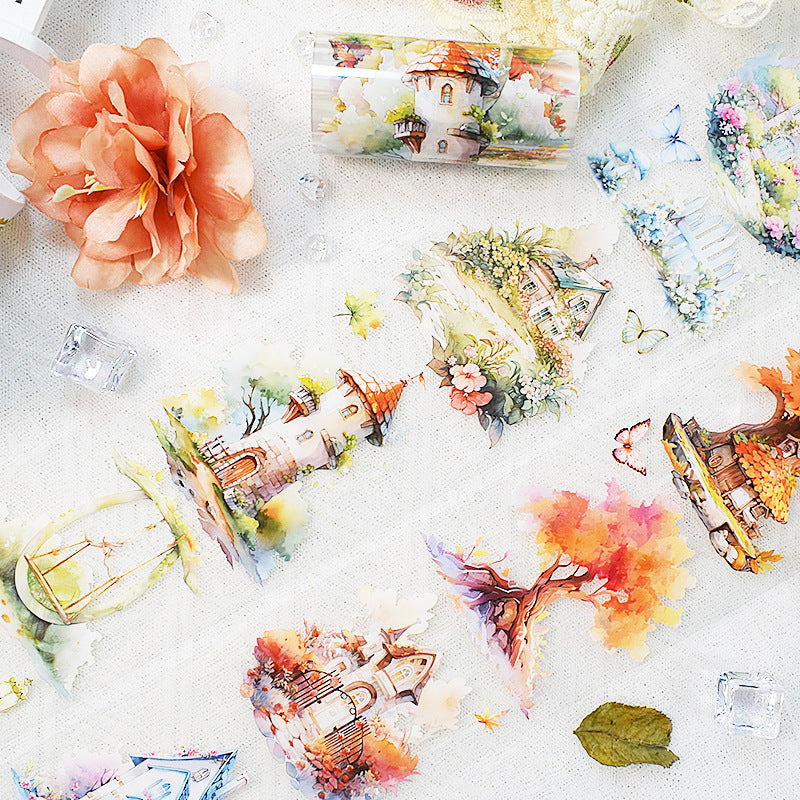 Dream Magic Cottage PET Tape – Castle & Landscape Collage - 2m - ViktaShop