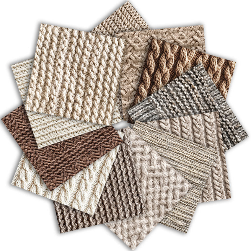 Natural Brown DIY Background Pattern Paper - 24 Sheets - ViktaShop