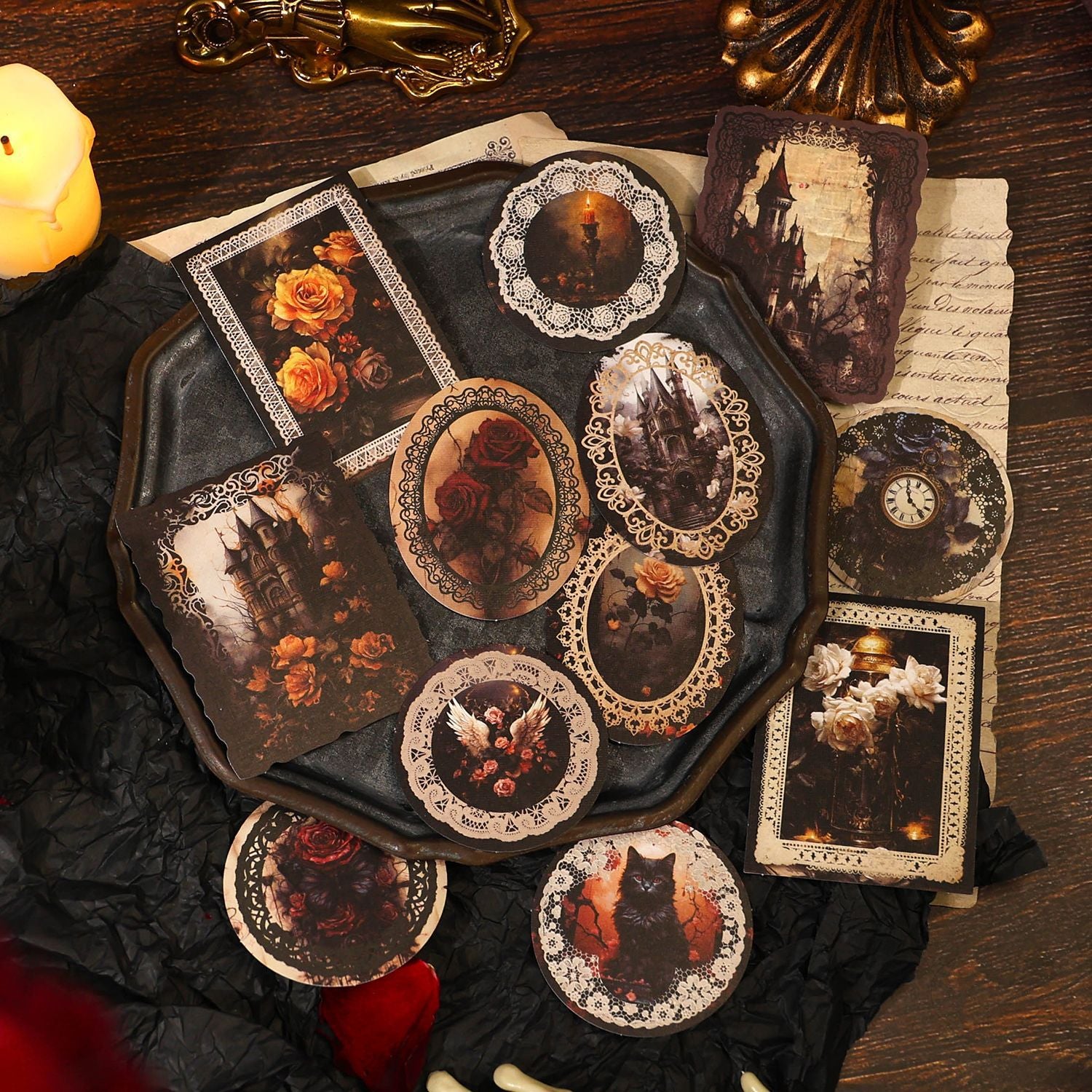 Ancient Forest Material Paper - Lace Prologue Series, 20 Pcs - ViktaShop