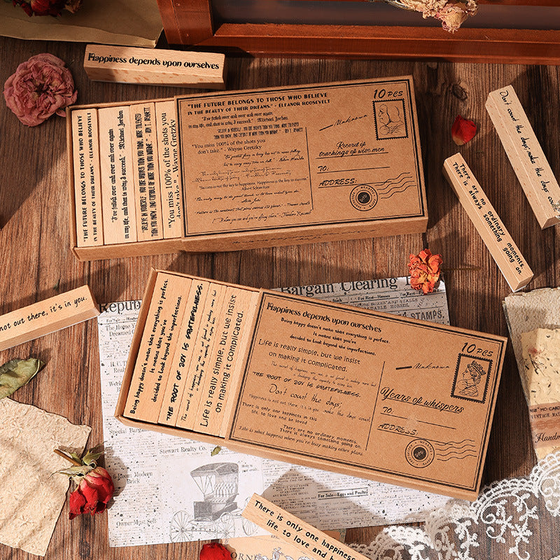 Beech Seal - Wise Language Series, 10 Pcs - ViktaShop