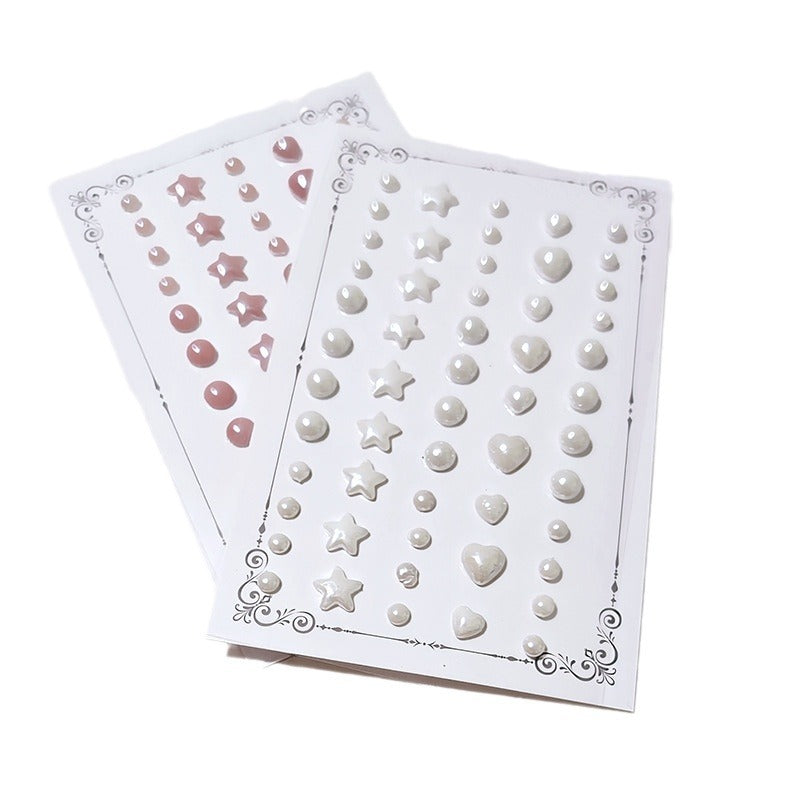 Love Star Ceramic & Pearl Stickers Decorative, 2 Pcs - ViktaShop