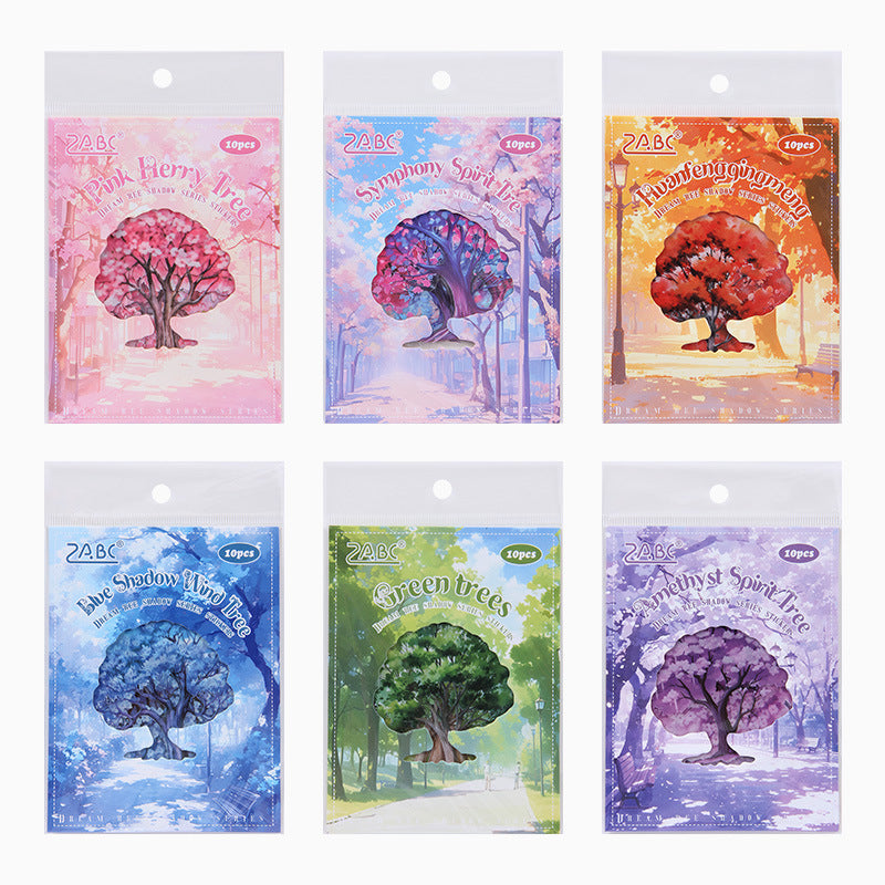 Waterproof PET Stickers – Natural Tree Scenery - ViktaShop