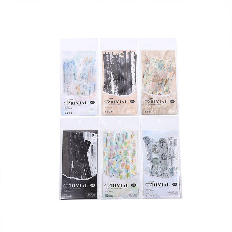 ticker Pack – Retro Style, Daily Element Handbook Material - ViktaShop