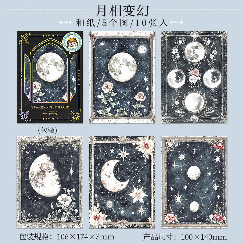 Beautiful Day Starry Night Stickers – Dark Magic Series, 6 Options - ViktaShop