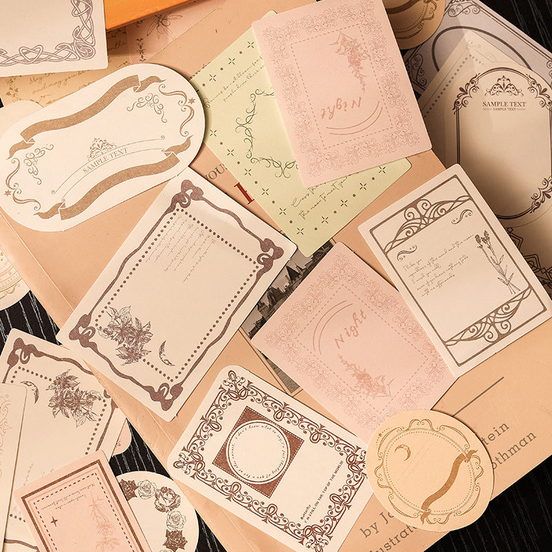 Nostalgic Time Material Paper - Message Notes, 6 Options - ViktaShop