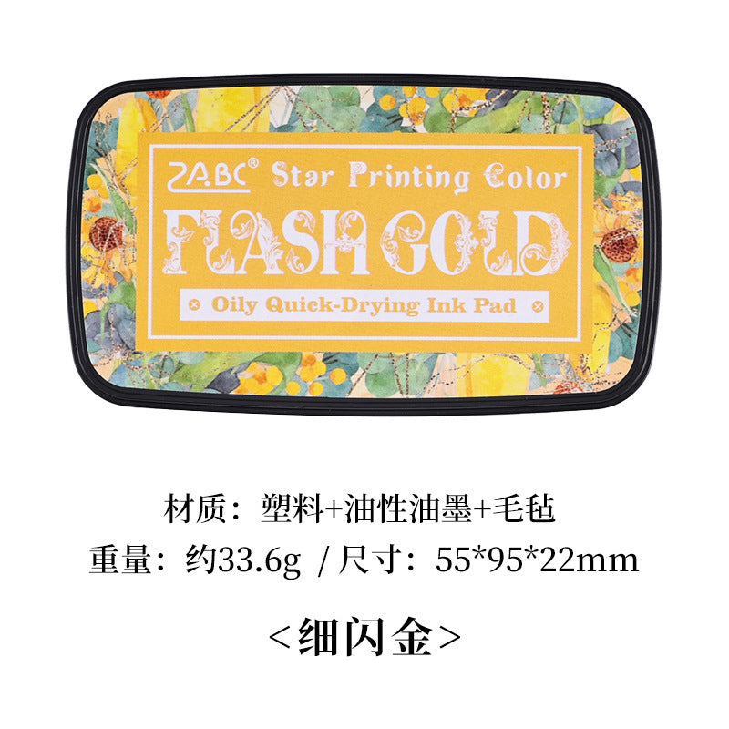 16-Color Star Print Oil Ink Pad - Retro Seal for Hand Accounts - ViktaShop