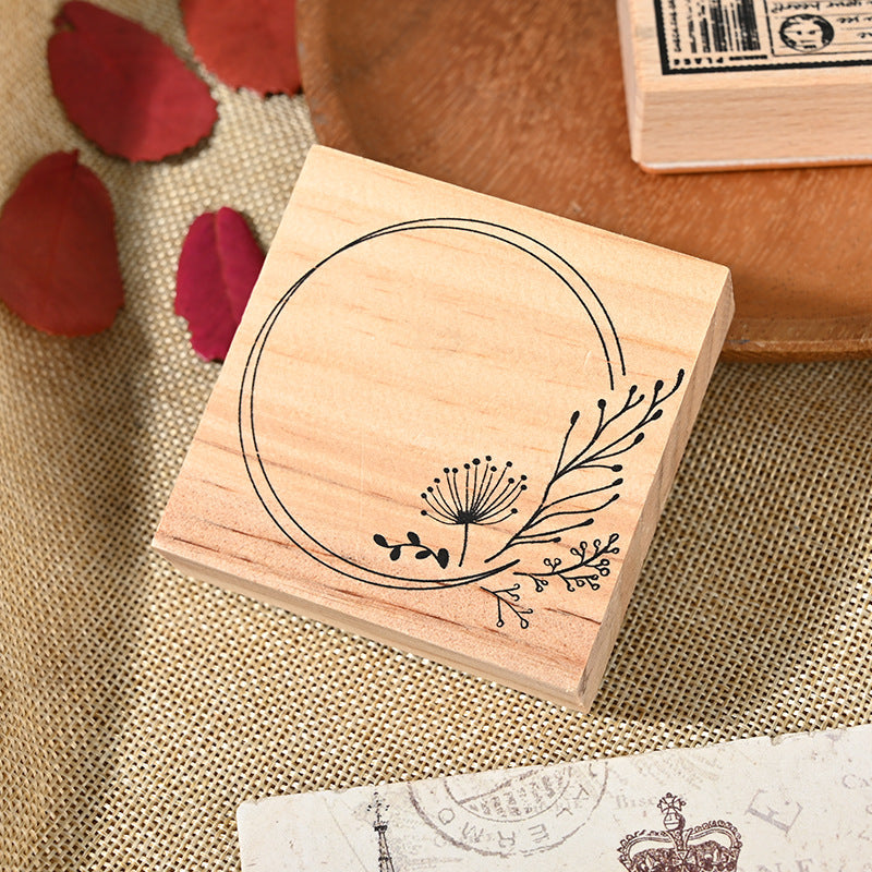 Wooden Art Border Seal – Cute Journal Stamp for DIY Albums & Scrapbooking - ViktaShop