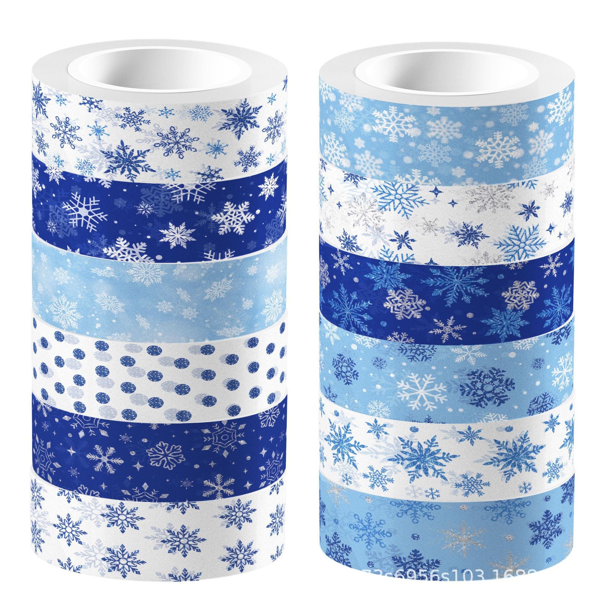 Snowflake Christmas Washi Tape – Winter Theme Roll, 5m - ViktaShop