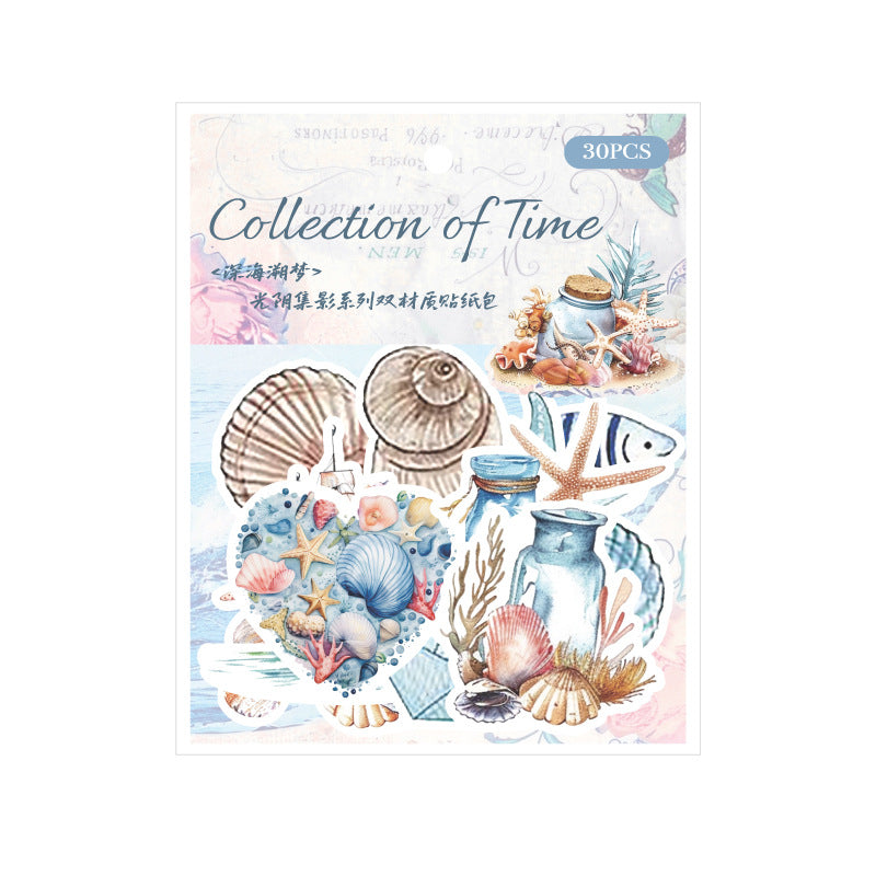 Paper Sticker Pack Time and Shadow Collection, 6 Options - ViktaShop