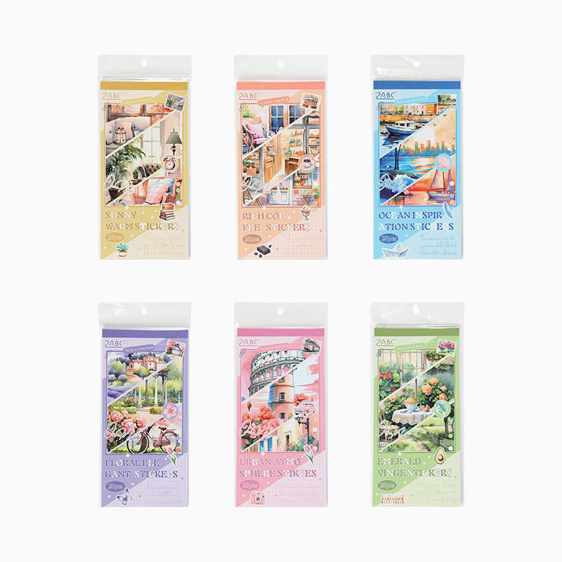 Hazy Memory Sticker Series, Retro PET Stickers, 6 Options - ViktaShop