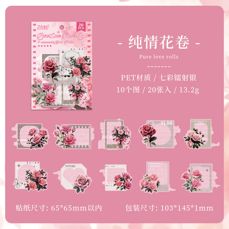Transparent PET Plant & Flower Stickers - ViktaShop