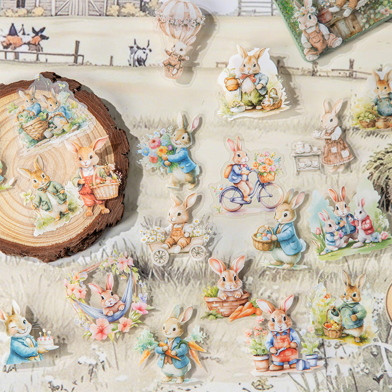 PET Sticker Pack - Peter Rabbit's Life Series - 15 Pcs - ViktaShop