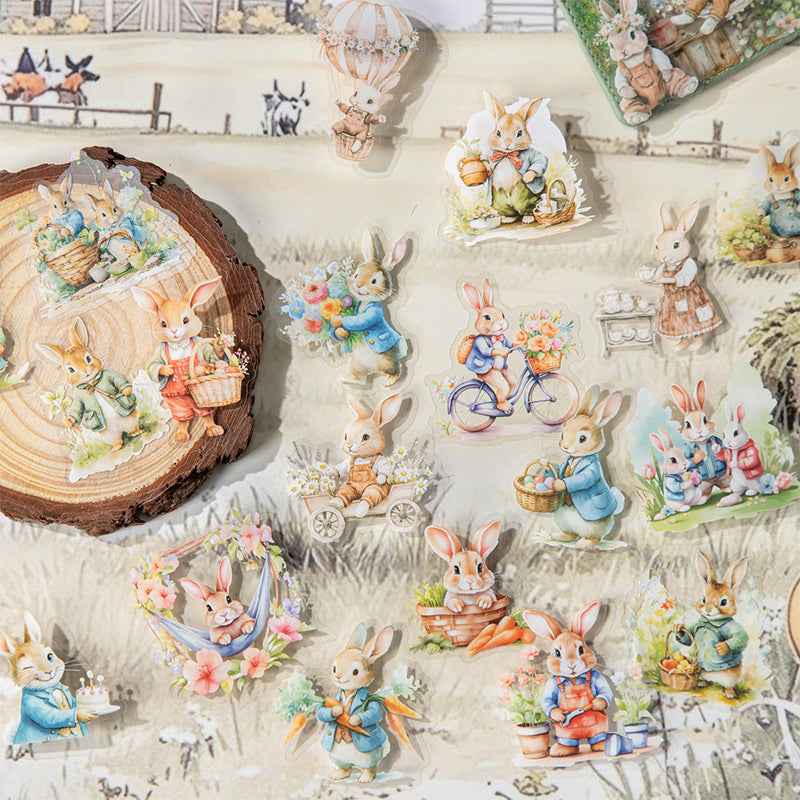 PET Sticker Pack - Peter Rabbit's Life Series - 15 Pcs