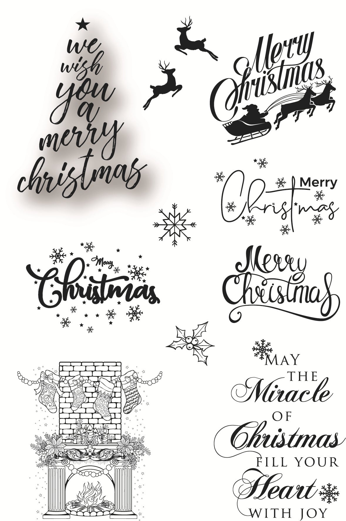 Christmas English Transparent Silicone Stamp – DIY Journal Decorative Seal - ViktaShop