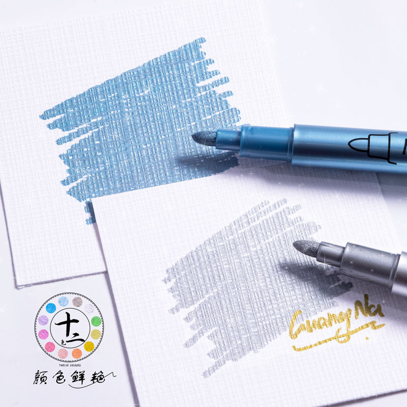 Color Metal Pen Set - Hard Tip Art Marker - ViktaShop