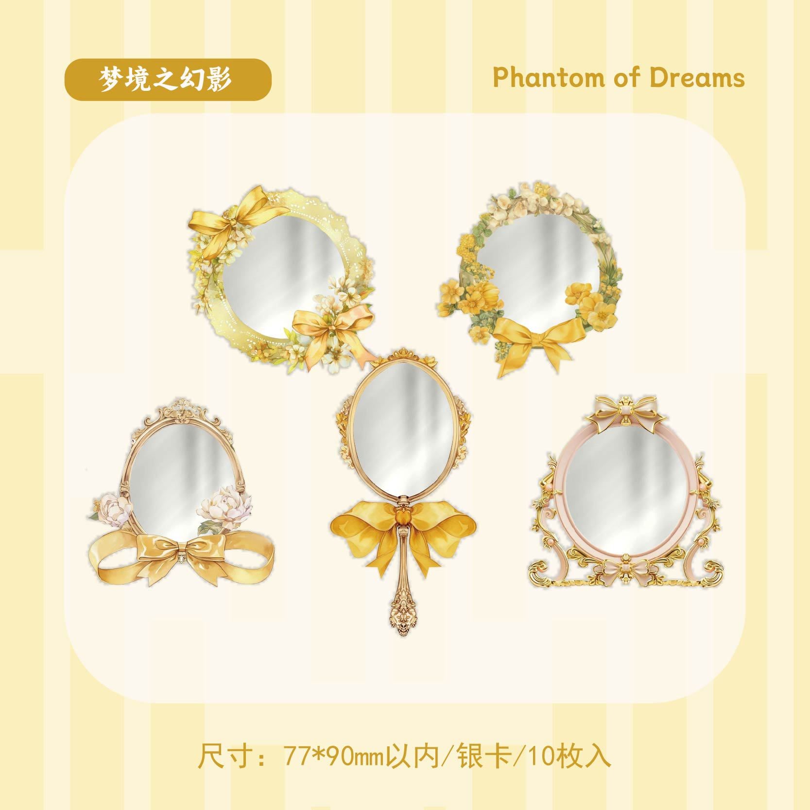 Glazed Mirror Series Notes - Alice's Mirror & More - 6 pcs - ViktaShop