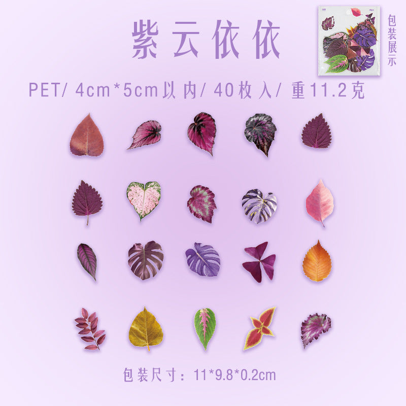 Leaf Theme Simulation Sticker – DIY Hand Account, 4 Options - ViktaShop