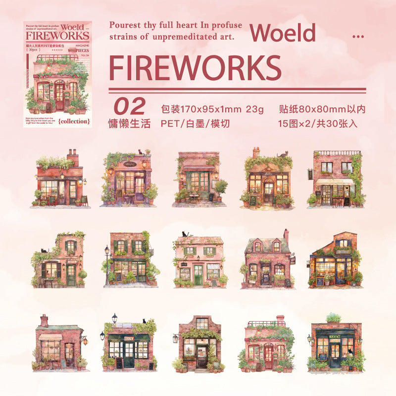 House Landscaping PET Stickers, 30 Pcs - ViktaShop