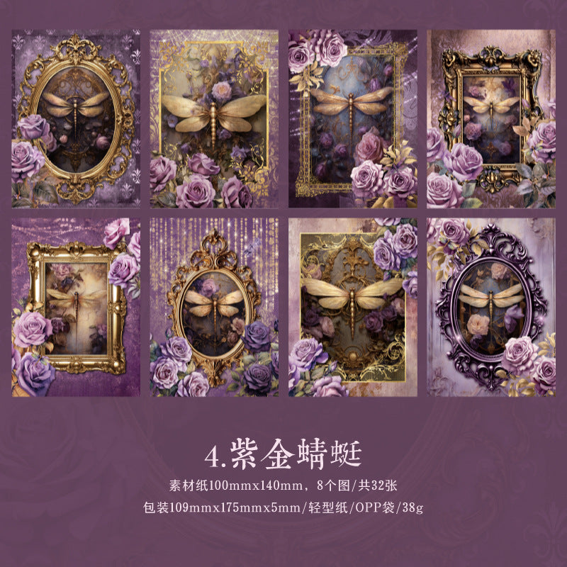 Retro Material Paper – Baroque Dream Series, 6 Options - ViktaShop