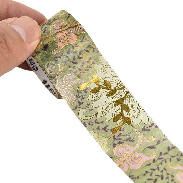 Ancient Style Flowers Bronzing Hand Tape, 3m - ViktaShop