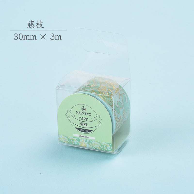 Ancient Style Flowers Bronzing Hand Tape, 3m - ViktaShop