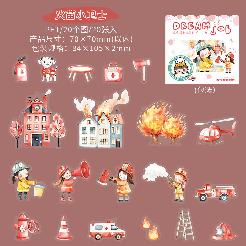 Dream Career Series PET Stickers, 6 Options - ViktaShop