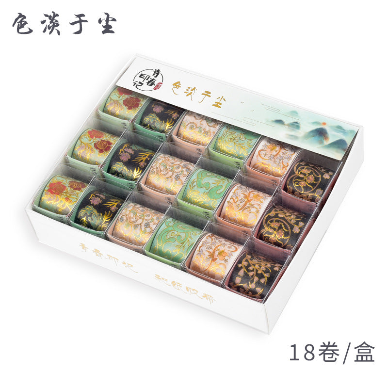 Ancient Style Flowers Bronzing Hand Tape, 3m - ViktaShop