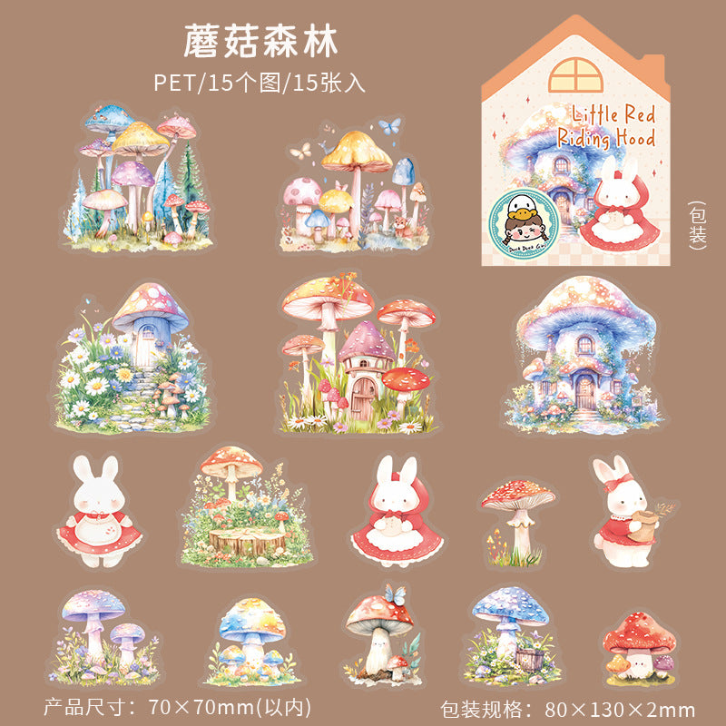 Little Red Riding Hood Series PET Stickers, 6 Options - ViktaShop