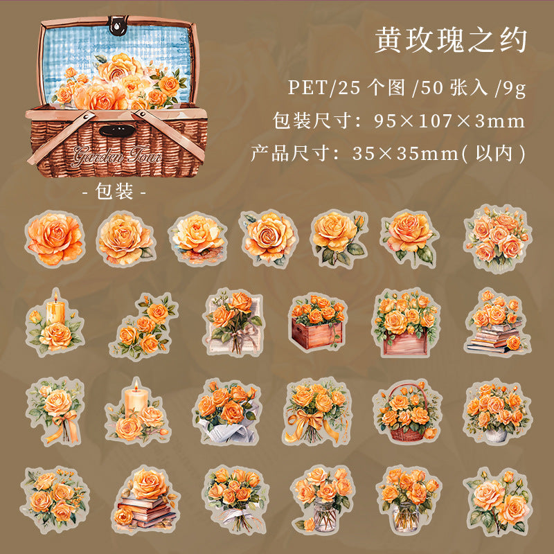 PET Sticker Package – Garden Tour Series, 6 Options - ViktaShop