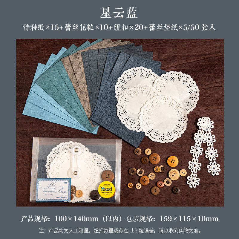 Lace Handmade Series, Background Decoration Material Bag, 4 Options - ViktaShop