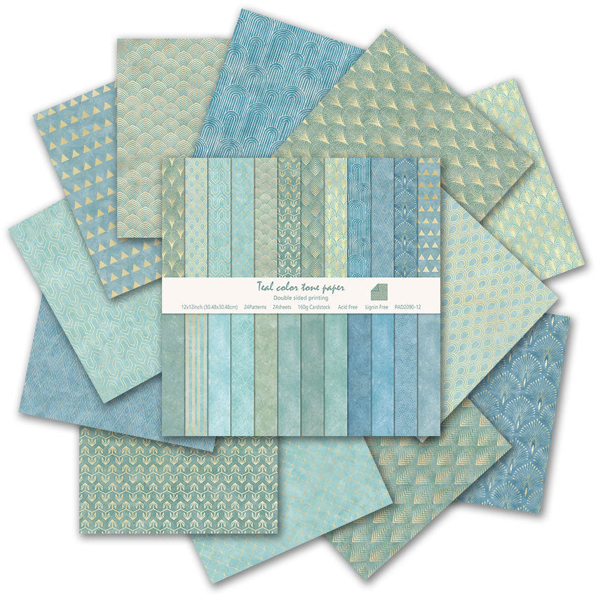 DIY photo album clip book junk journal hand account card background paper 12 inch double-sided pattern paper - ViktaShop