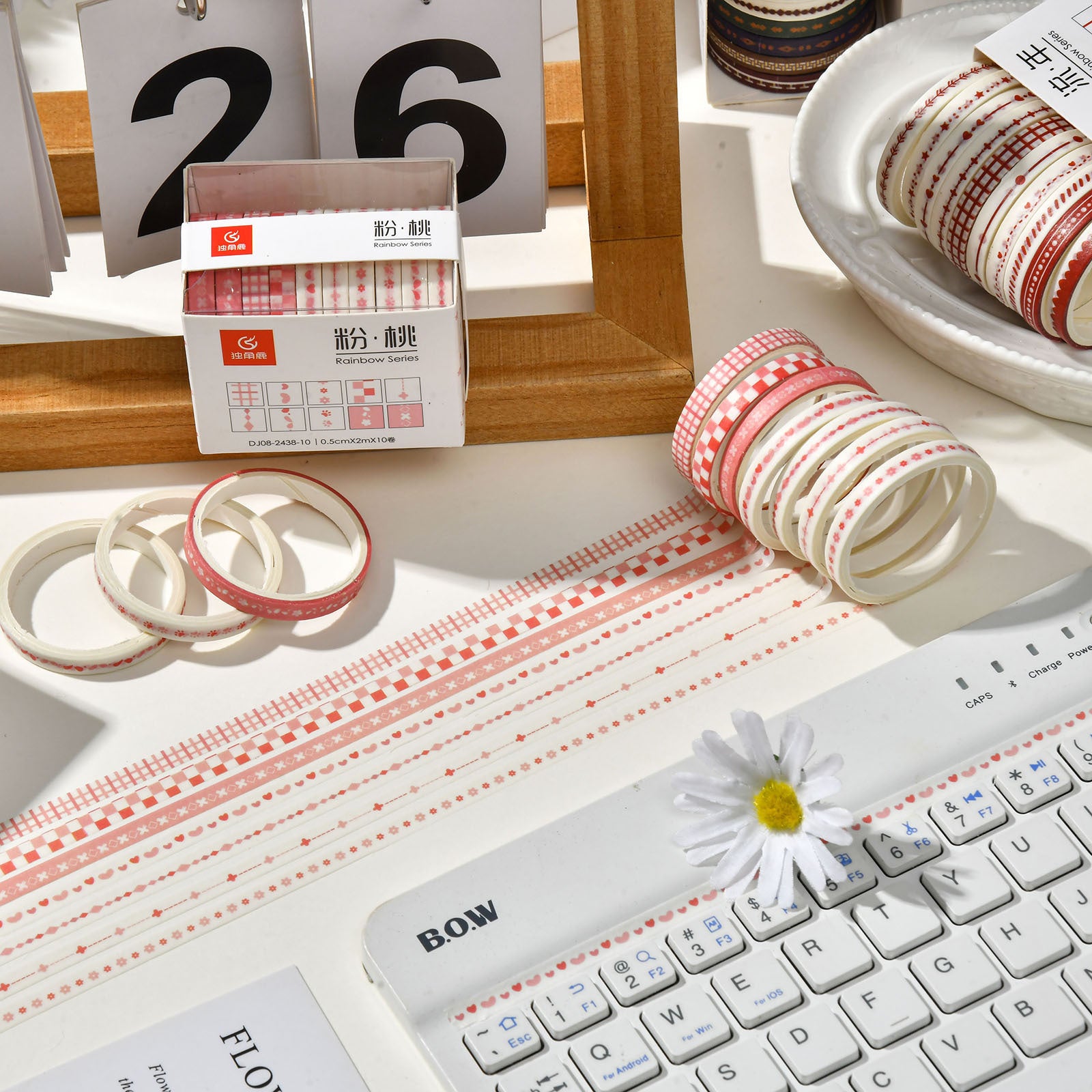 Retro Rainbow Series – Paper Tape, 10 Rolls - ViktaShop