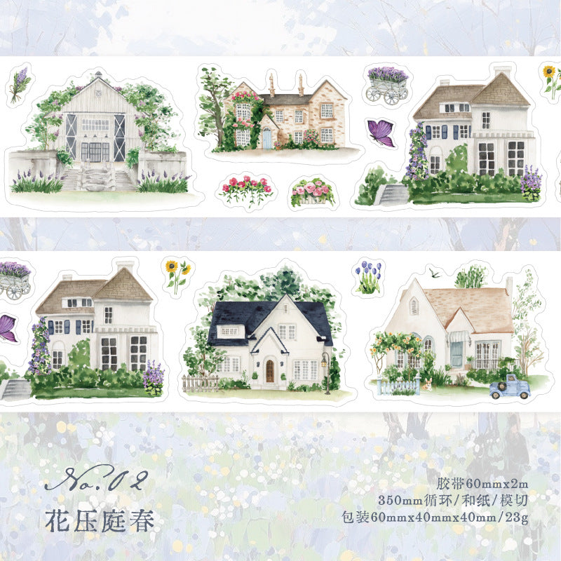 Twilight Slow Crossing Spring Light Series Washi Tape, 4 Options - ViktaShop