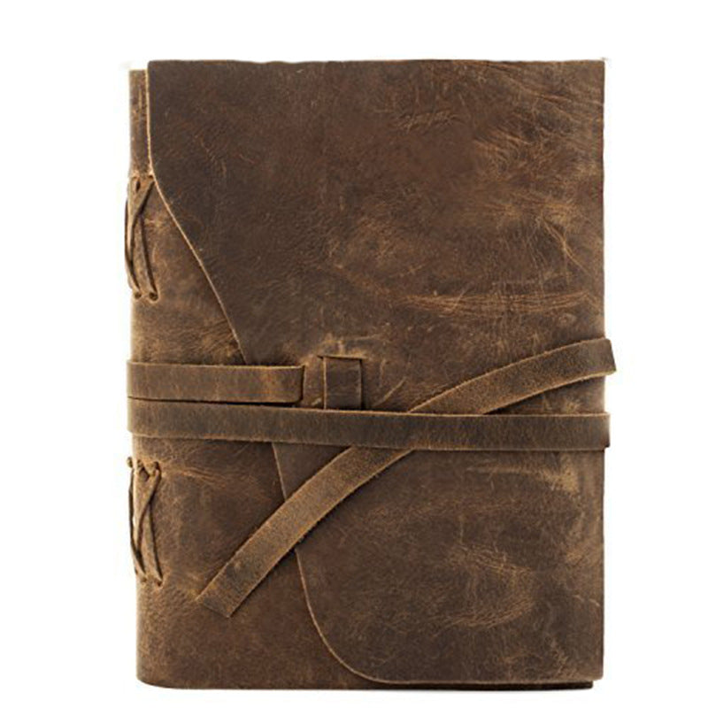 Brown Leather Hardcover Notebook – Travel Diary & Sketch Journal - ViktaShop